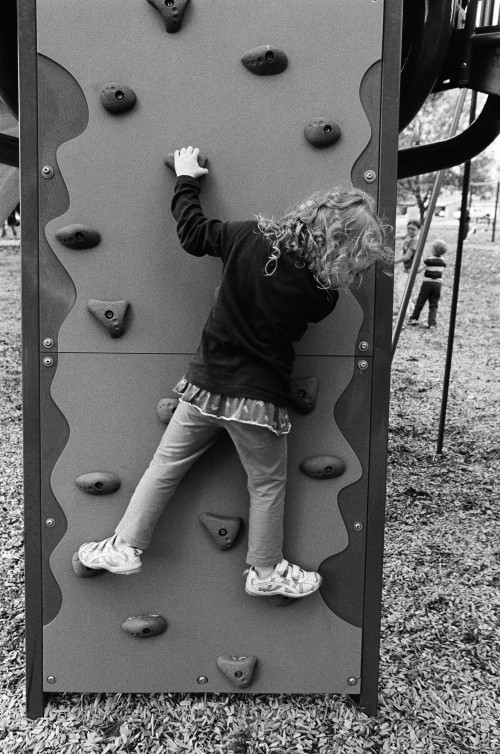 Unfearless climber